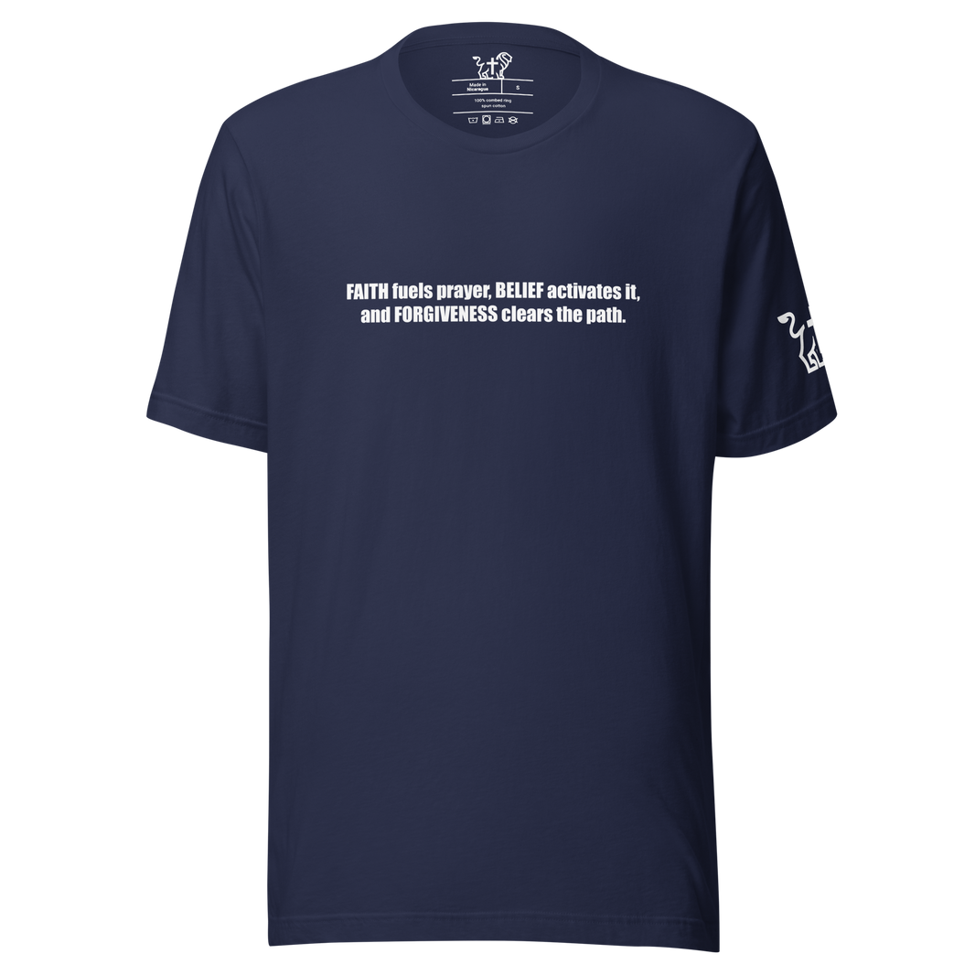 Justified In Christ Faith Belief Forgiveness T-Shirt | Christian Tee