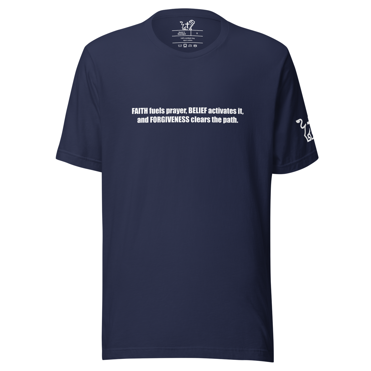 Justified In Christ Faith Belief Forgiveness T-Shirt | Christian Tee