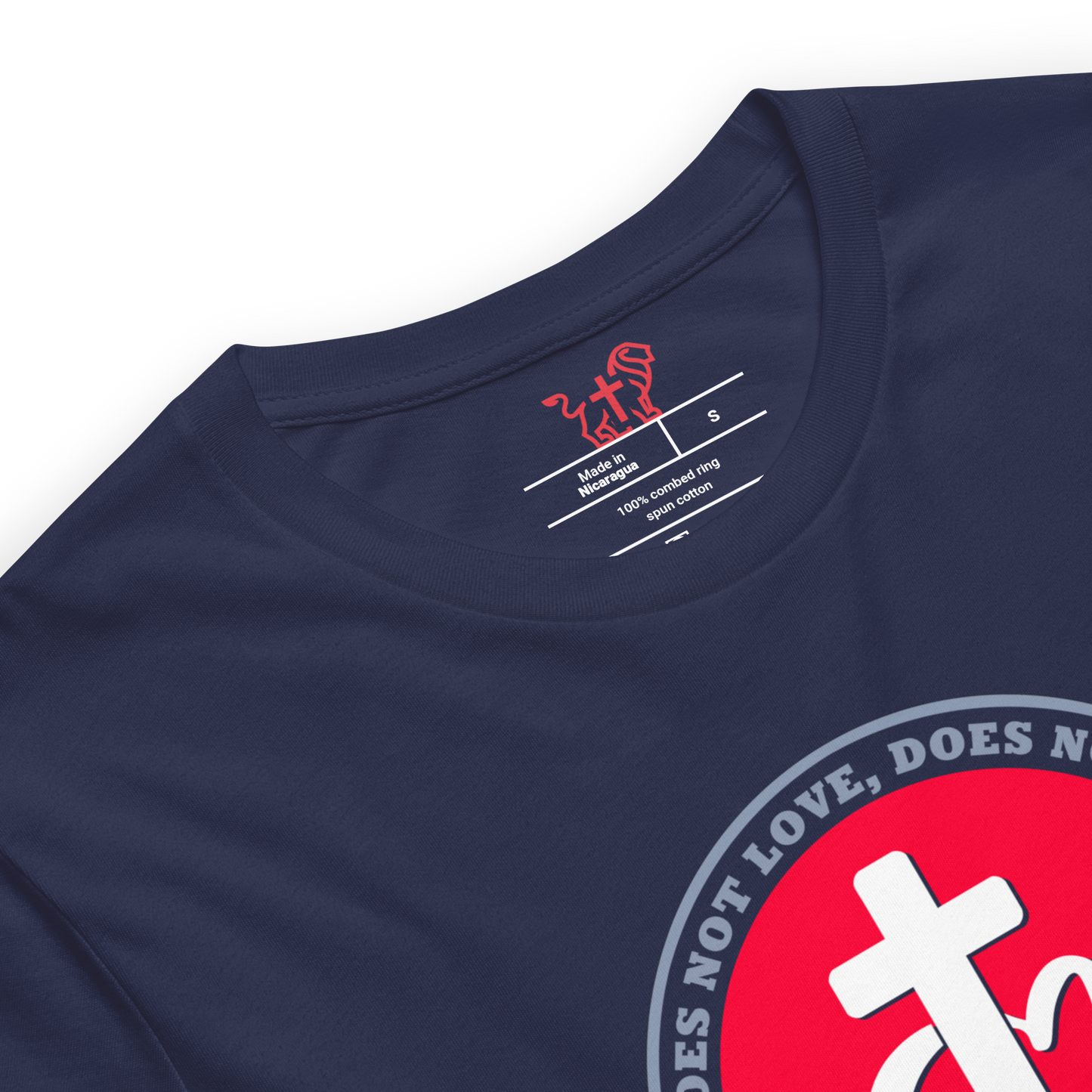 Justified In Christ God is Love T-Shirt | 1 John 4:8 Christian Tee