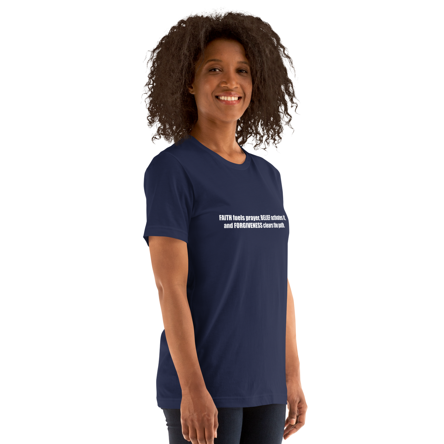 Justified In Christ Faith Belief Forgiveness T-Shirt | Christian Tee