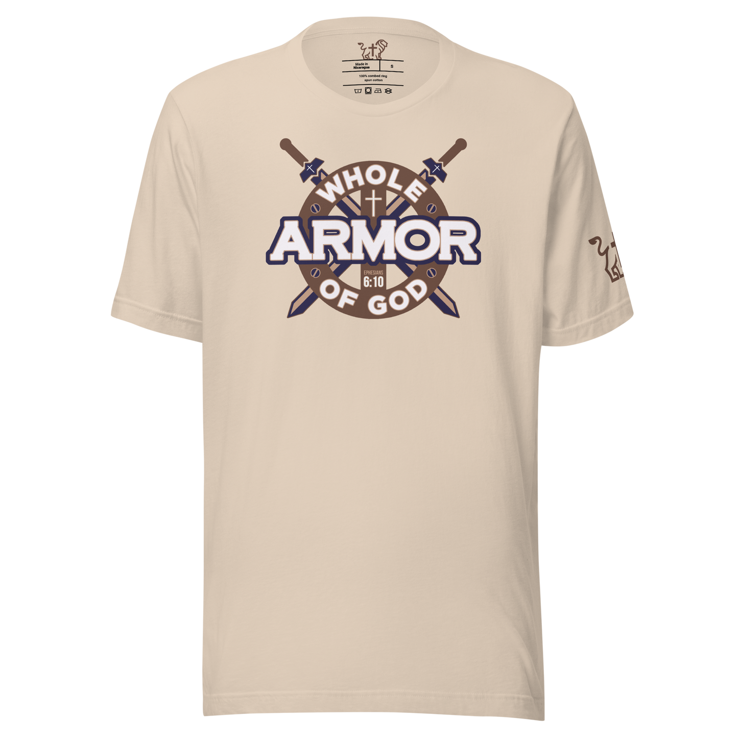 Justified In Christ Whole Armor of God T-Shirt | Ephesians 6:11 Christian Tee