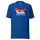 Justified In Christ Youth Renewed T-Shirt | Psalm 103:5 Christian Tee