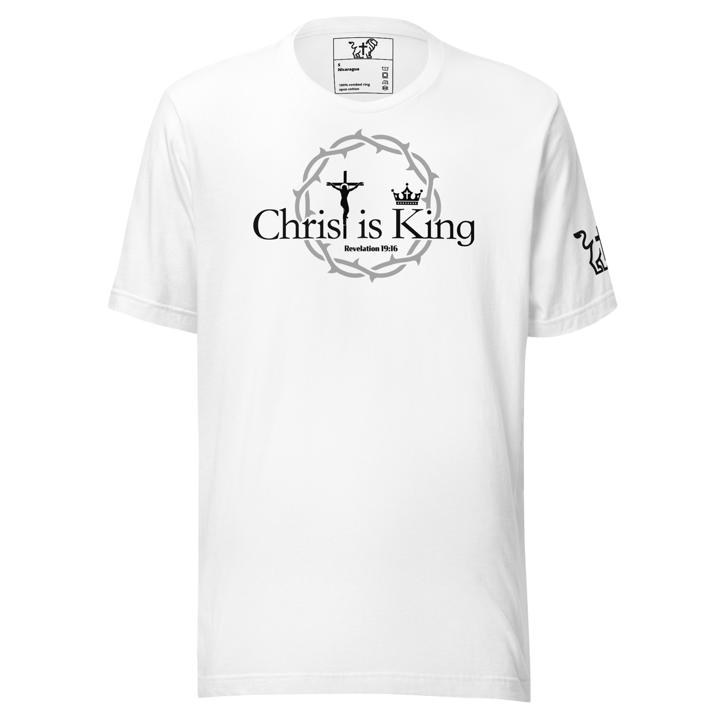 Justified In Christ Christ is King T-Shirt | Revelation 19:16 Christian Tee