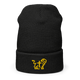 Justified In Christ Embroidered Beanie Black | JIC Christian Winter Hat