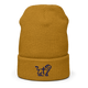 Justified In Christ Embroidered Beanie Brown | JIC Christian Winter Hat