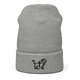 Justified In Christ Embroidered Beanie Grey | JIC Christian Winter Hat