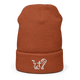 Justified In Christ Embroidered Beanie Rust | JIC Christian Winter Hat