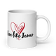 Justified In Christ Love like Jesus Ceramic Mug | John 15:12 Christian Mug